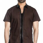 Brown Cotton Linen Shirt