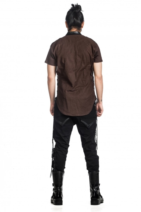 Brown Cotton Linen Shirt