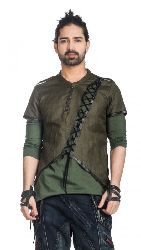 Army Green Linen Shirt