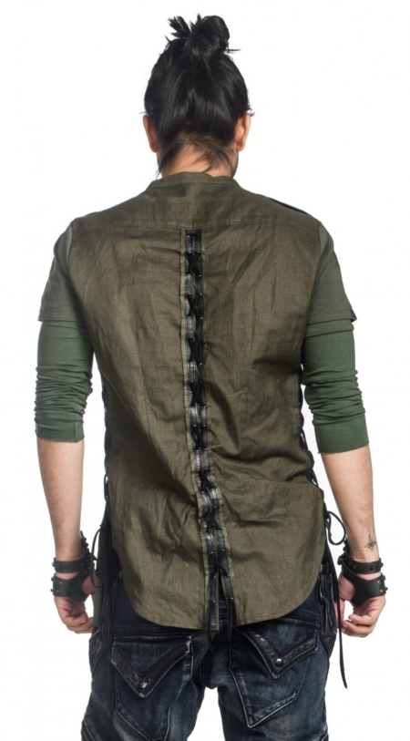 Army Green Linen Shirt