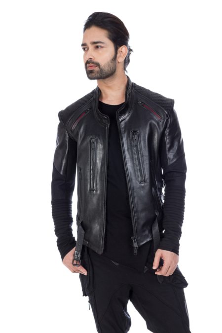 Slim Fit Black Designer Jacket