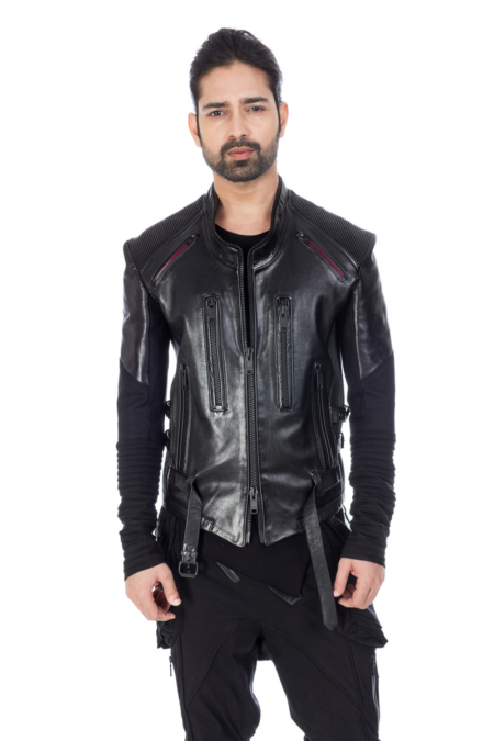 Slim Fit Black Designer Jacket