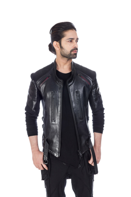 Slim Fit Black Designer Jacket