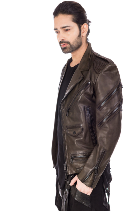 Slim Fit Olive Green Designer Jacket