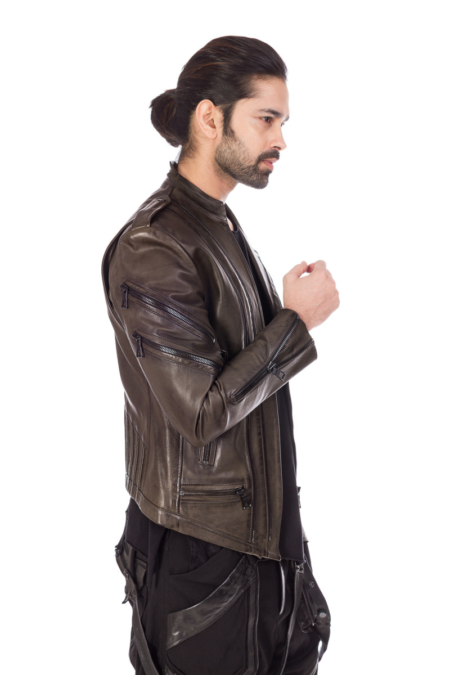 Slim Fit Olive Green Designer Jacket