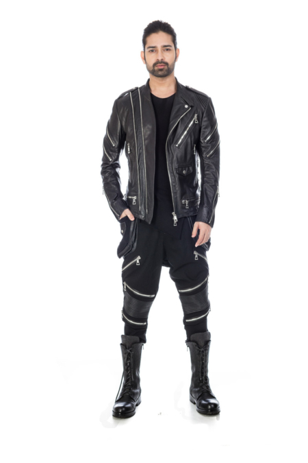 Slim Fit Black Designer Leather Jacket