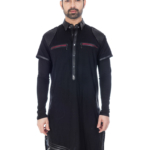 Black Linen Shirt Kurta