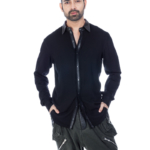 Black Linen Designer Shirt