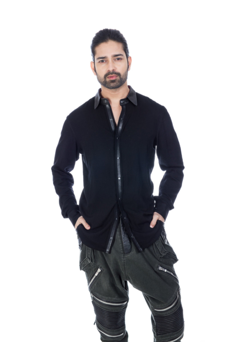 Black Linen Designer Shirt