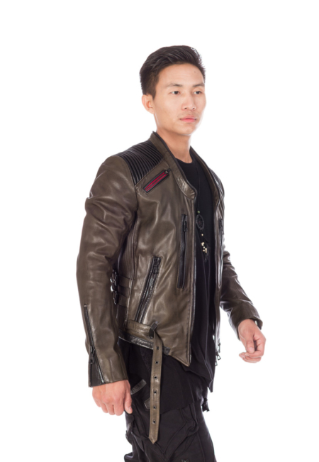 Olive Green Leather Jacket